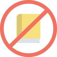 Illegal Book icon image. Suitable for mobile apps, web apps and print media. vector