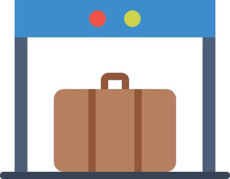 Luggage Scan icon image. Suitable for mobile apps, web apps and print media. vector