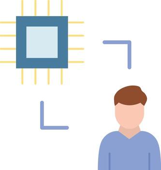 Machine to Person icon image. Suitable for mobile apps, web apps and print media. vector