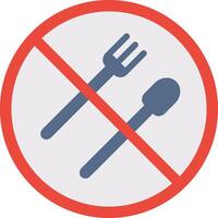 No Eating icon image. Suitable for mobile apps, web apps and print media. vector