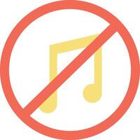 No Music icon image. Suitable for mobile apps, web apps and print media. vector