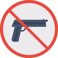 No Weapons icon image. Suitable for mobile apps, web apps and print media. vector