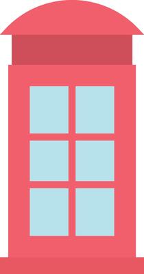 Phone Booth icon image. Suitable for mobile apps, web apps and print media.