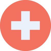 Red Cross icon image. Suitable for mobile apps, web apps and print media. vector