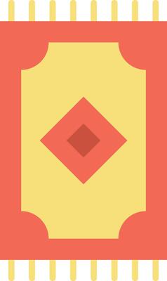 Rug icon image. Suitable for mobile apps, web apps and print media.