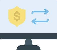 Secure Online Transaction icon image. Suitable for mobile apps, web apps and print media. vector