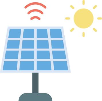 solar panel icono imagen. adecuado para móvil aplicaciones, web aplicaciones y impresión medios de comunicación. vector