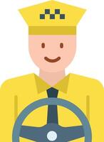 Taxi Driver icon image. Suitable for mobile apps, web apps and print media. vector