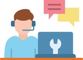Technical Support icon image. Suitable for mobile apps, web apps and print media. vector