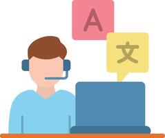 Translate icon image. Suitable for mobile apps, web apps and print media. vector