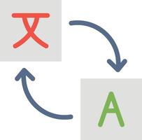 Translation icon image. Suitable for mobile apps, web apps and print media. vector