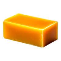 Bright Yellow Bar of Soap with Smooth Surface for Bathing and Cleaning png