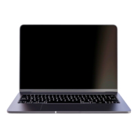 Modern Laptop Computer with Blank Screen for Design and Presentation png
