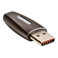 Close-Up View of a USB Flash Drive Isolated png