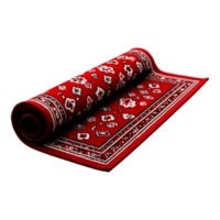 Elegant Rolled Red Carpet with Intricate Patterns and Details png