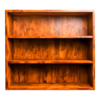 Rustic Wooden Shelf with Three Spacious Compartments for Storage png