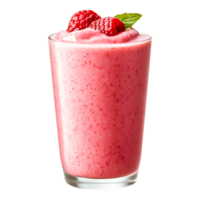 Refreshing Raspberry Smoothie with Fresh Berries and Mint Leaves png