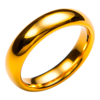 Elegant Gold Wedding Band with Smooth Polished Surface Design png