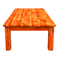 Rustic Wooden Table with Natural Finish and Warm Color Tones png