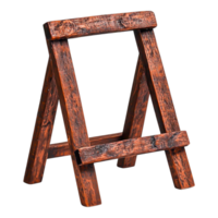 Rustic Wooden A-Frame Stand for Signage or Artwork Display png