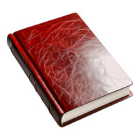 Elegant Red Leather Book with Textured Cover png