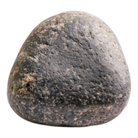 Smooth Textured Black Rock with Natural Patterns and Unique Shape png