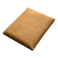 Rustic Textured Square Cushion with Natural Jute Fabric Design png