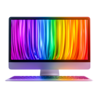 Vibrant Abstract Colorful Computer Screen Display png