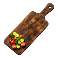 Fresh Vegetables on Wooden Cutting Board for Culinary Presentation png