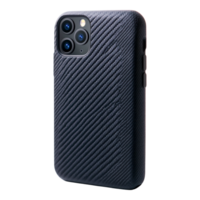 Sleek black smartphone case with textured design for protective use png