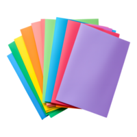 Colorful Assortment of Blank Sheets of Paper png
