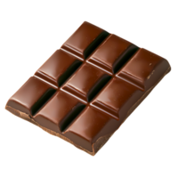 Delicious Dark Chocolate Bar with Squares and Smooth Texture png