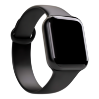 Sleek black smartwatch with modern design and touch screen interface png