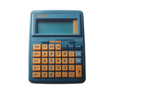 Calculator with large buttons and clear display for easy calculations in office or school settings png