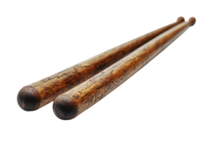 Wooden drumsticks used for playing music in a vibrant setting during a live performance png