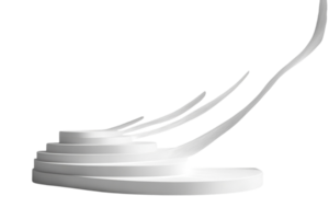 Spiraling white steps create an illusion of movement in a minimalistic space png