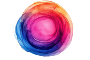 Vibrant circular abstract artwork featuring smooth transitions of color across a modern design png