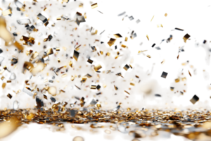 Sparkling confetti bursts in a dynamic display during a celebration png