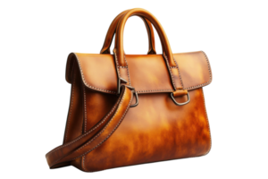 Elegant leather handbag displayed on a white background showcasing craftsmanship and style png