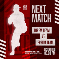 Next match design for your event psd