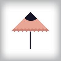 unique pen nib sun umbrella icon design. Corporate company, web, and identity sign. vector