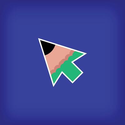 unique pen cursor sign, different technology icon design. Corporate company, web, and identity sign.