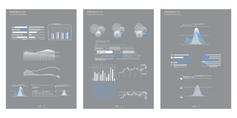 Color abstract elements commercial charts. Abstract illustration.