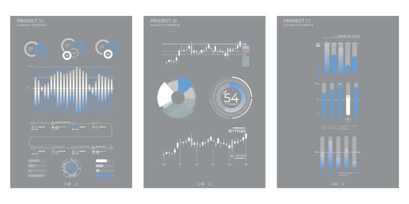 Finance elements commercial charts. Abstract visual illustration.
