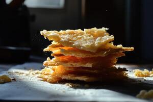 A Stack of Crispy Fried Dough Delights photo