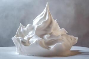 Whipped Cream Formation with Peaks and Swirls photo