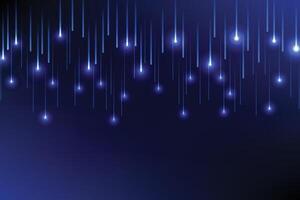 Abstract blue technology background with glowing lights and wave patterns vector