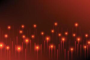 Abstract technology background with glowing lights and wave patterns vector