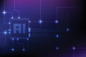 AI technology background digital transformation vector