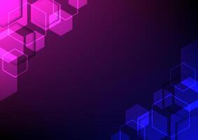 Technology hexagon background digital transformation vector